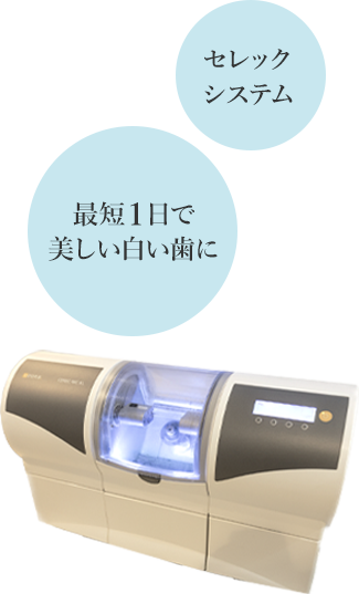 セレック システム 最短１日で美しい白い歯に